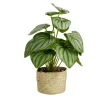 Plante verte artificielle en pot panier Ø12xH30cm - 2 modèles < Gifi Hot