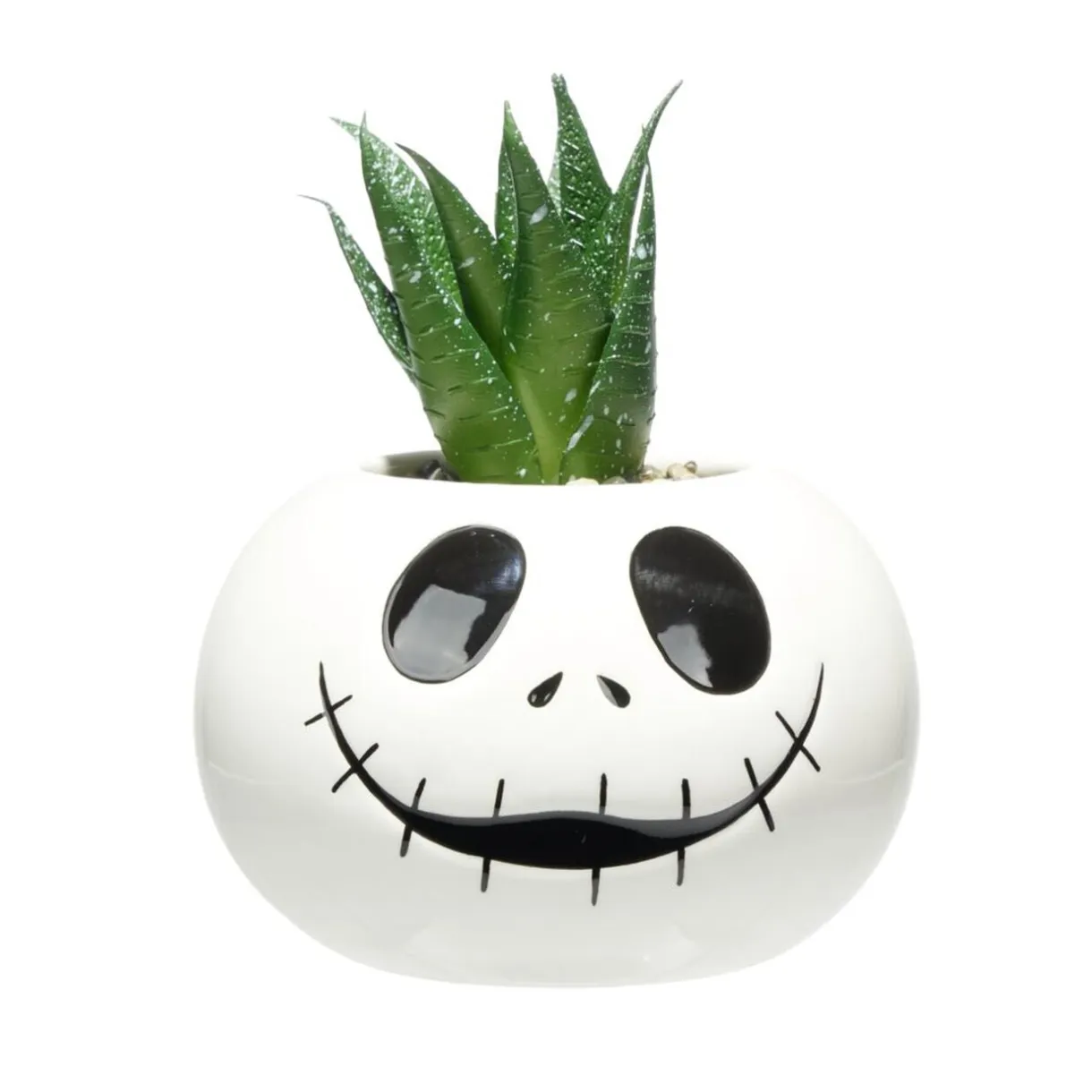 Plante verte artificielle Halloween Disney Mr Jack céramique blanc Ø10xH11cm < Gifi Hot