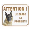 Plaque signalétique "Attention chien, je garde la propriété" - 24x20cm < Gifi Outlet