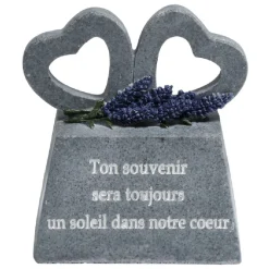 Plaque Souvenir avec Coeurs gris < Gifi Clearance