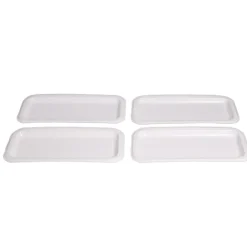 Plat à cake x4 en carton blanc 15,5x34cm