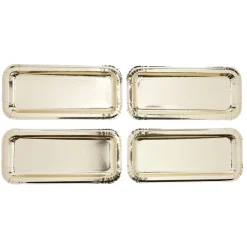Plat à cake x4 en carton doré 15,5x34cm < Gifi New