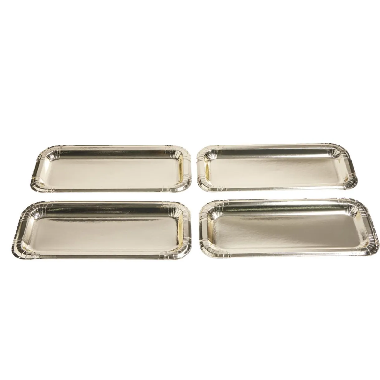 Plat à cake x4 en carton doré 15,5x34cm < Gifi New
