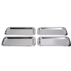 Plat à cake x4 en carton gris argenté 15,5x34cm < Gifi Online