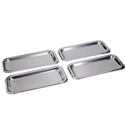 Plat à cake x4 en carton gris argenté 15,5x34cm < Gifi Online
