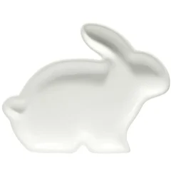 Plat décoratif forme lapin en dolomite 18,5x24cm (2 modèles blanc ou vert) < Gifi Outlet
