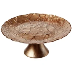 Plat de présentation Halloween en verre Ø21cm
