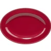 Plat de service Noël ovale céramique rouge 25x35cm < Gifi Outlet