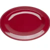 Plat de service Noël ovale céramique rouge 35x45cm < Gifi Discount
