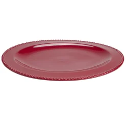 Plat de service Noël ovale céramique rouge 35x45cm < Gifi Discount