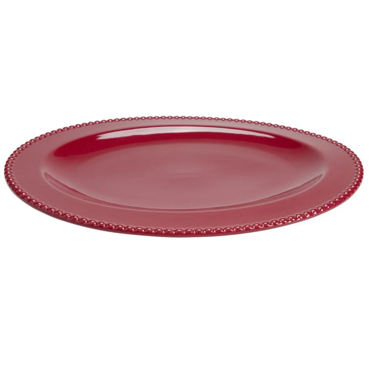 Plat de service Noël ovale céramique rouge 35x45cm < Gifi Discount