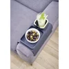 Plateau accoudoir canapé support verre et télécommande 42,5x32xH7cm