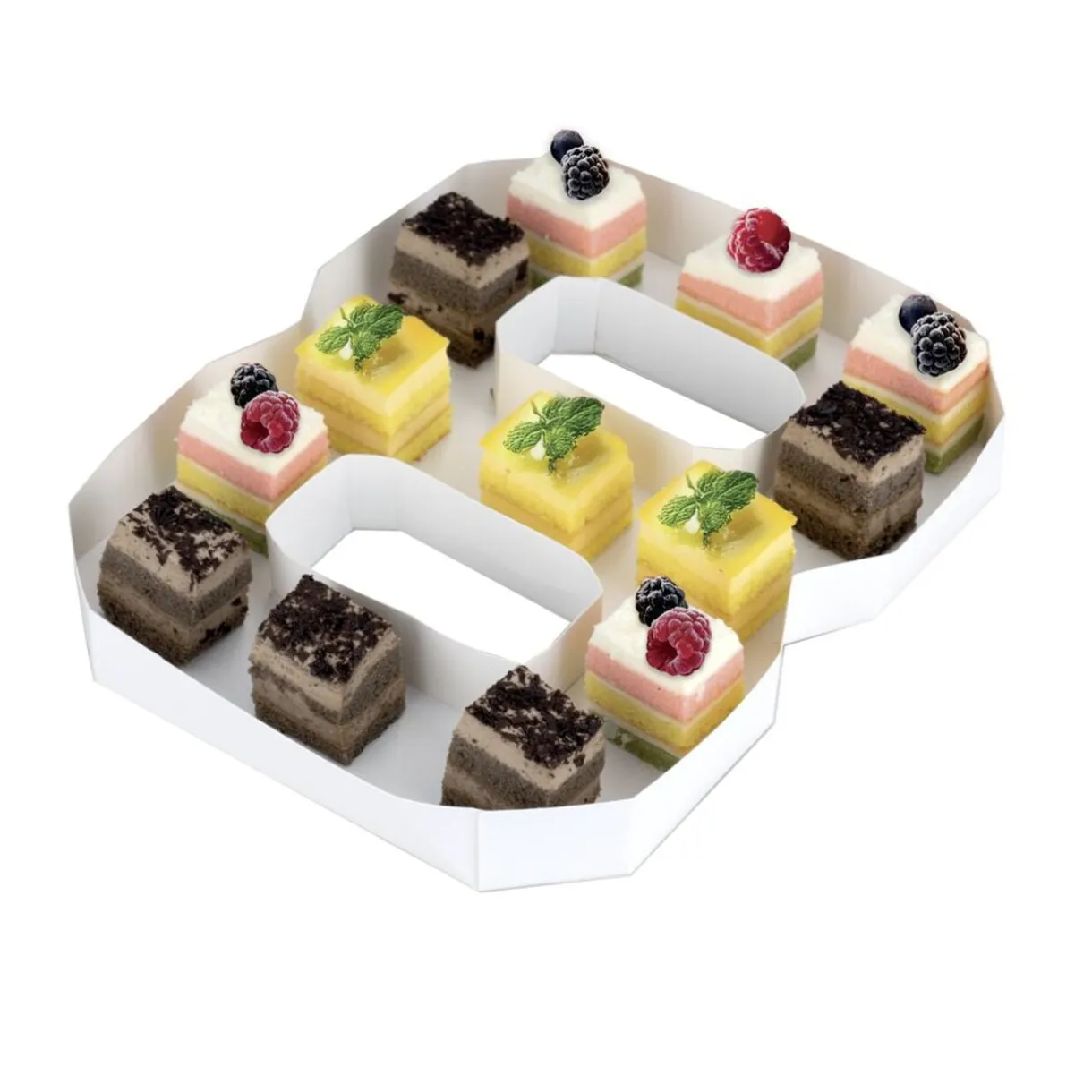 Plateau alimentaire carton forme nombre 25,4x21,6xH3cm (10 modèles) < Gifi Sale