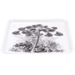Plateau carré mélaminé motif arbre gris et blanc 33x33cm < Gifi Discount