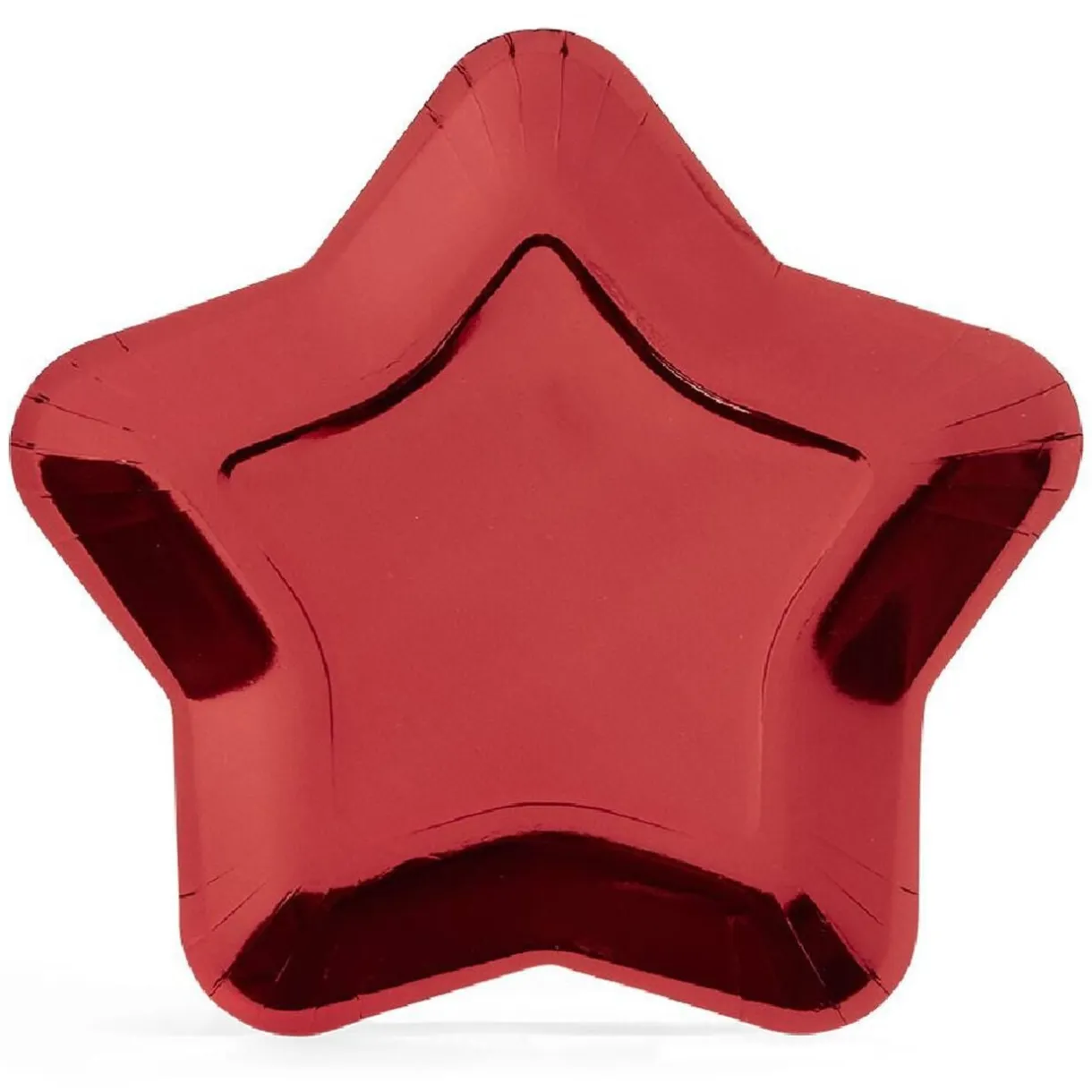 Plateau carton étoile rouge Ø24,5cm x6 < Gifi New