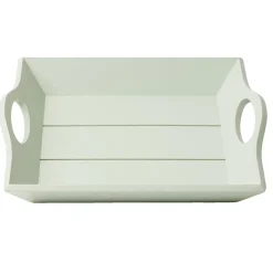 Plateau décoratif en bois avec poignée 22,5x20xH4cm (3 modèles)