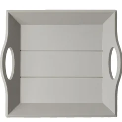 Plateau décoratif en bois avec poignée 22,5x20xH4cm (3 modèles)