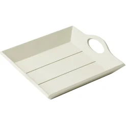 Plateau décoratif en bois avec poignée 22,5x20xH4cm (3 modèles)