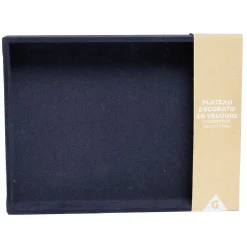 Plateau décoratif en velours bleu < Gifi