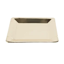 Plateau de présentation carré x4 en carton métallisé doré 23x23cm < Gifi Hot