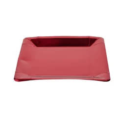 Plateau de présentation carré x4 en carton métallisé rouge 23x23cm < Gifi Hot