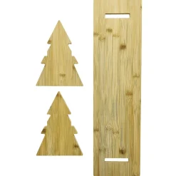 Plateau de présentation en bambou design sapin L60cm