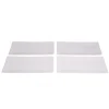 Plateau de présentation rectangulaire x4 carton métallisé blanc 19x37cm < Gifi Discount
