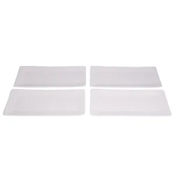 Plateau de présentation rectangulaire x4 carton métallisé blanc 19x37cm < Gifi Discount