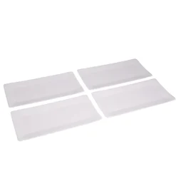 Plateau de présentation rectangulaire x4 carton métallisé blanc 19x37cm < Gifi Discount