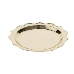 Plateau de présentation rond x4 carton métallisé doré Ø26cm < Gifi Clearance