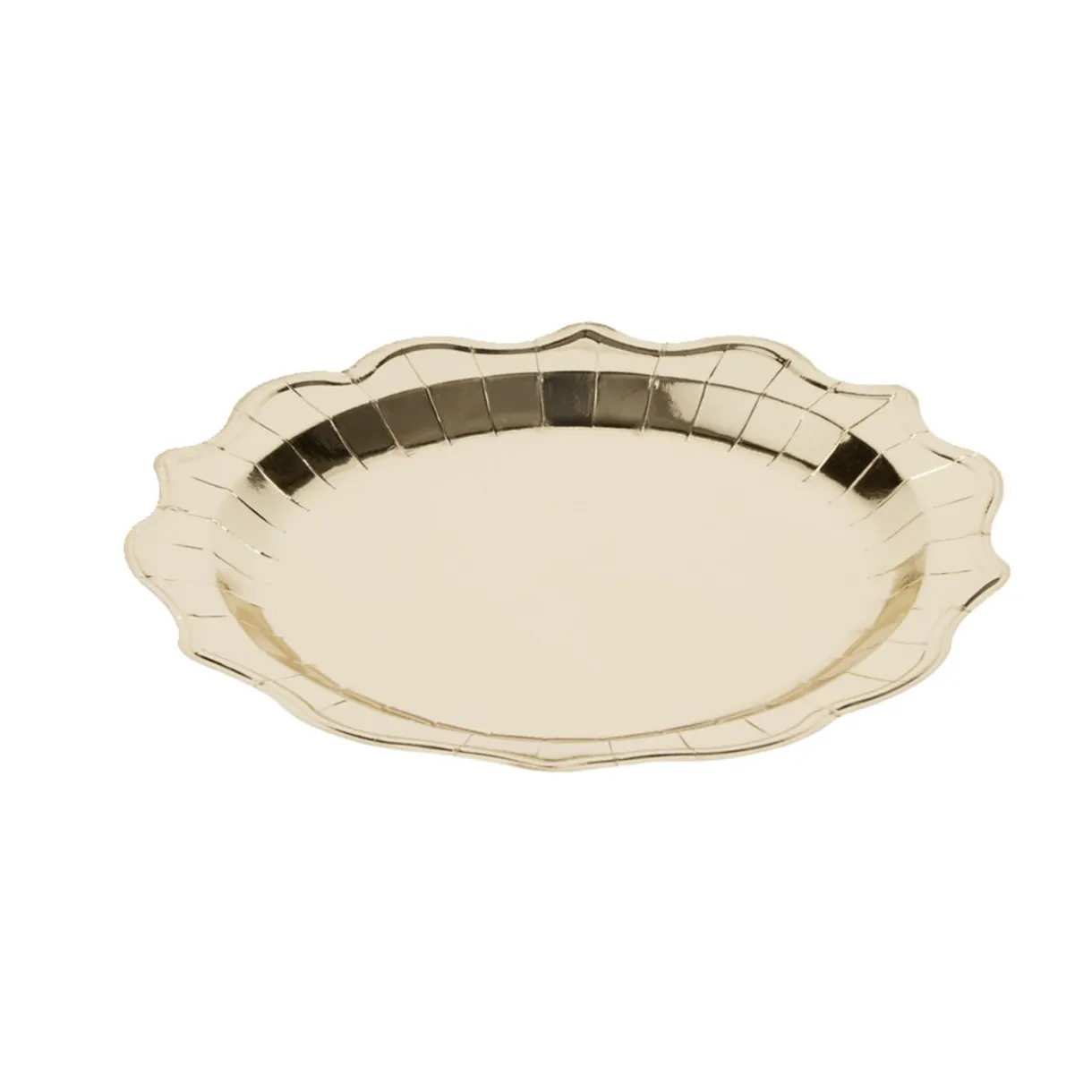 Plateau de présentation rond x4 carton métallisé doré Ø26cm < Gifi Clearance
