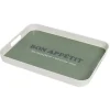 Plateau de service Bon appétit en mélaminé vert 29x39cm < Gifi Clearance
