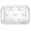 Plateau de service plastique transparent motif floral 19x29cm