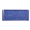 Plateau de service rectangulaire mélaminé bleu motif astral 18x37,5cm < Gifi Discount