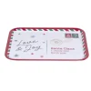 Plateau de service rectangulaire Noël mélaminé motif carte postale 19x37,5cm < Gifi Hot