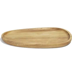 Plateau en bois d'acacia ovale 25x34cm < Gifi Online