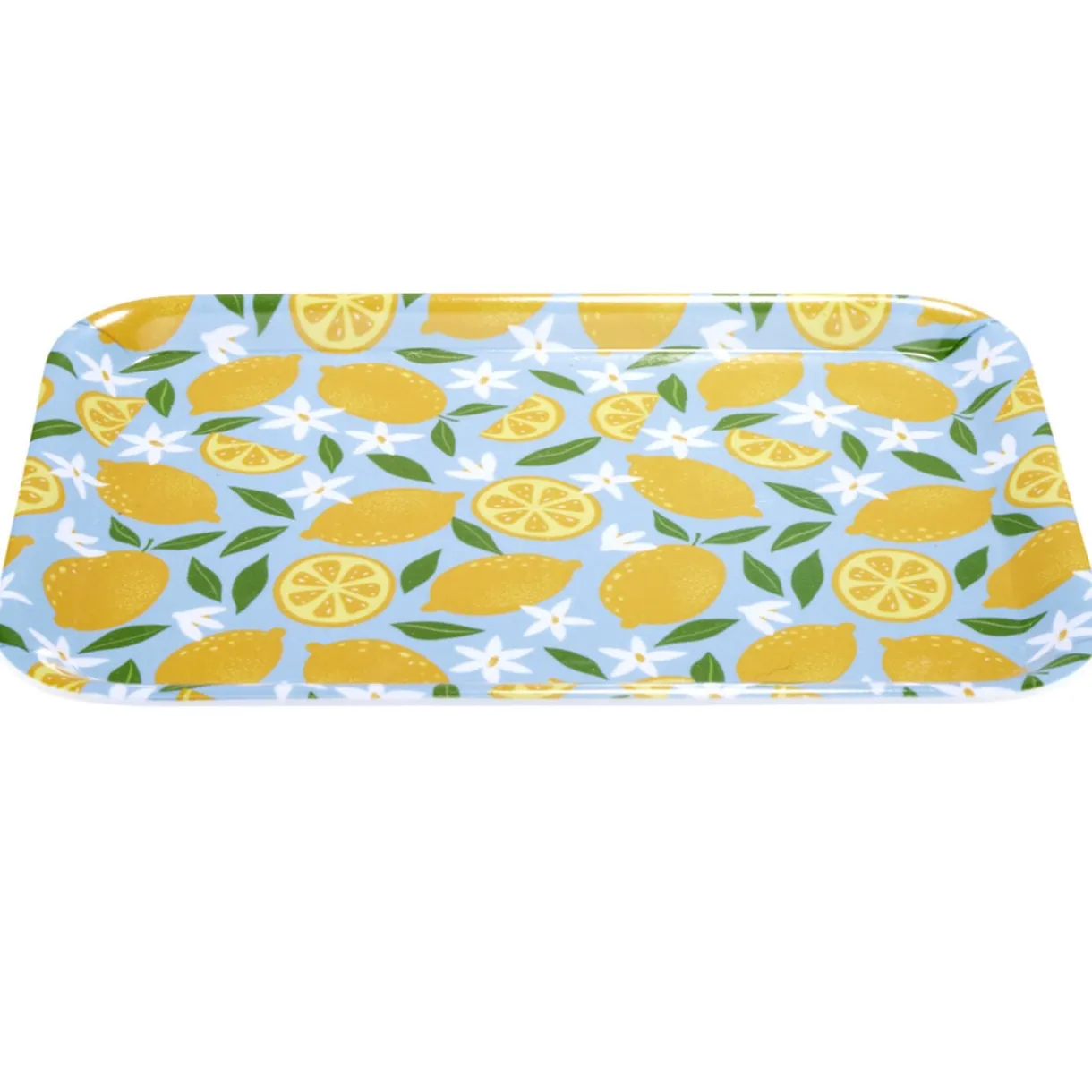 Plateau en mélaminé avec motif citron 29x22xH1,5cm < Gifi Online