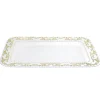 Plateau en plastique décor oriental doré 38x27xH2,5cm