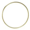 Plateau miroir support bougie en fer doré ou argenté Ø20cm (2 modèles)