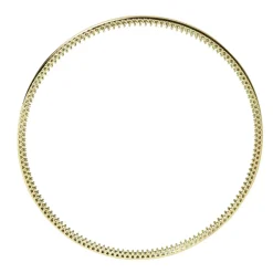 Plateau miroir support bougie en fer doré ou argenté Ø20cm (2 modèles)