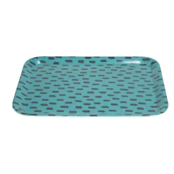 Plateau mélaminé vert 28,7x21,7x1,5cm