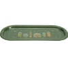 Plateau métal Wonderful vert 15x35cm