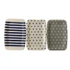 Plateau plastique rayé ou à pois 33x22xH1,5cm