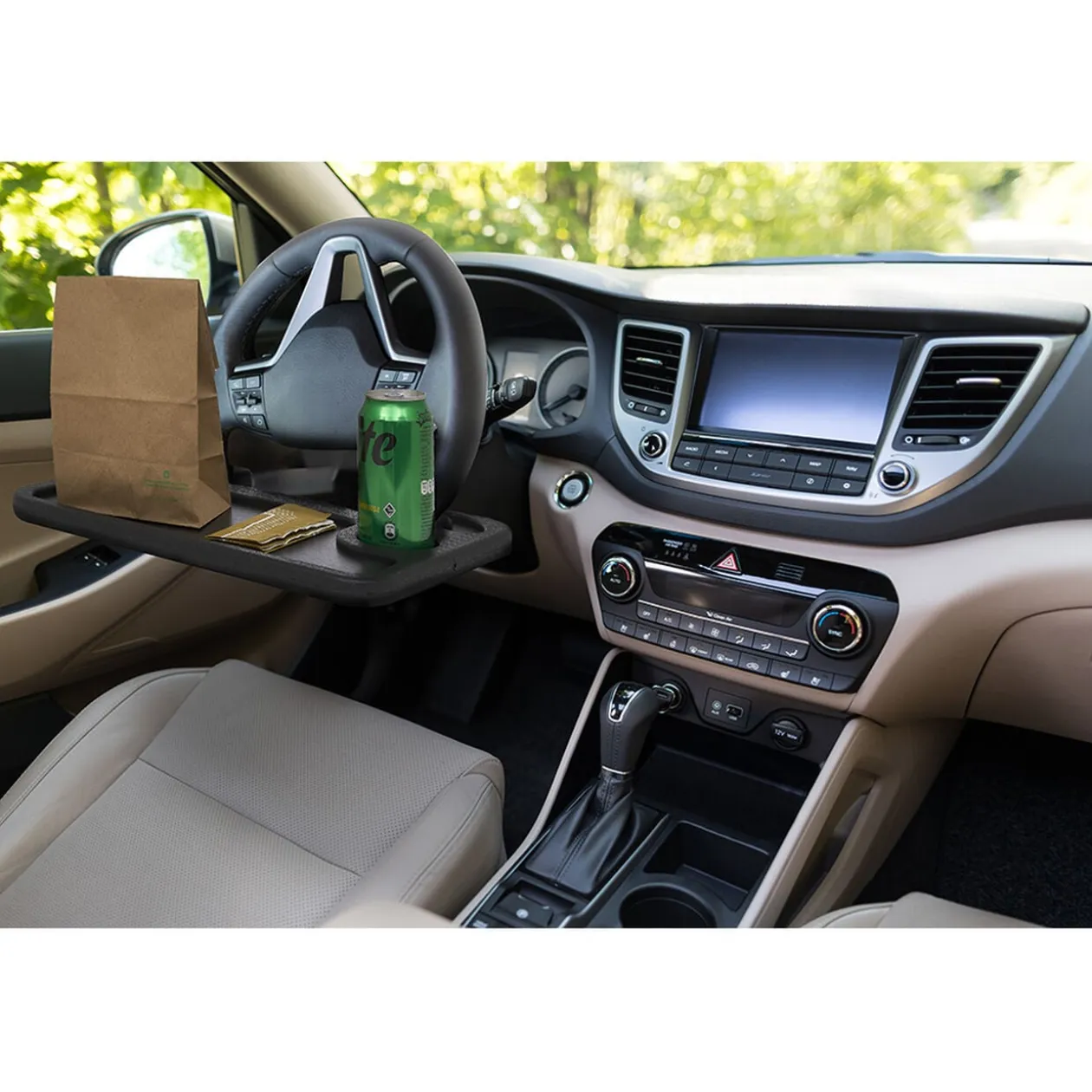 Plateau pour volant de voiture 2 en 1