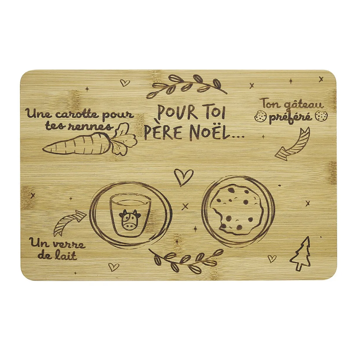 Plateau Père Noël en bambou < Gifi Clearance