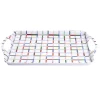 Plateau rectangulaire blanc motifs carreaux multicolores 34x50,5cm < Gifi
