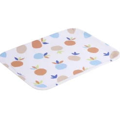 Plateau rectangulaire blanc motif fruit orange bleu plastique 29x22cm < Gifi Hot