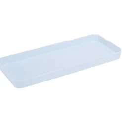 Plateau rectangulaire bleu plastique 26x11xH2cm