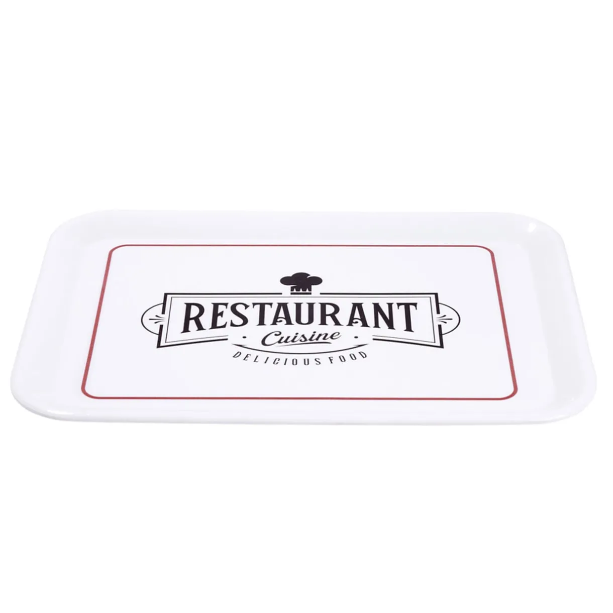 Plateau rectangulaire brasserie "restaurant cuisine" blanc 27x38cm < Gifi Discount