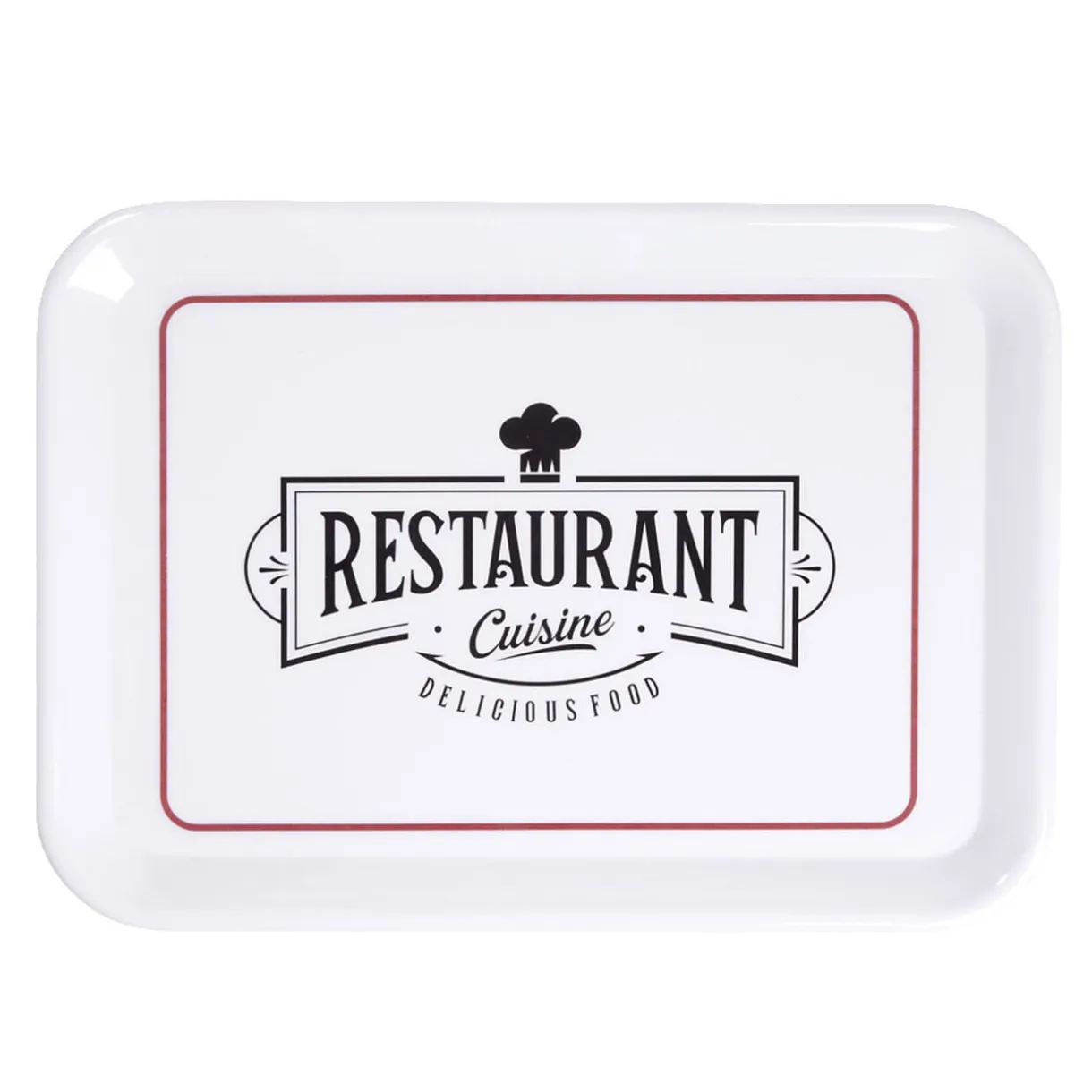 Plateau rectangulaire brasserie "restaurant cuisine" blanc 27x38cm < Gifi Discount